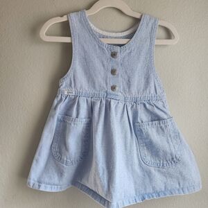 VINTAGE LEE Lightwash Denim Jumper Dress 2T